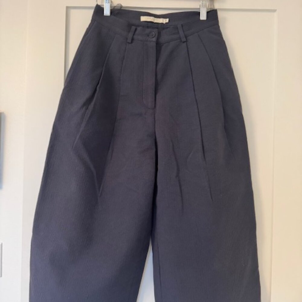 7115 by Szeki Textured Wide-Leg Skate Trouser | Navy | Seasonal Edition - Picture 5 of 5